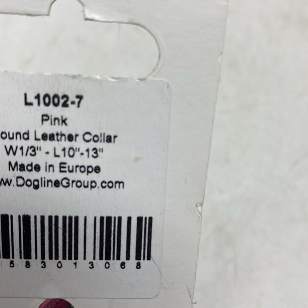 NWT Dogline Group Rounded Pink LeatherDog Collar - Picture 4 of 6